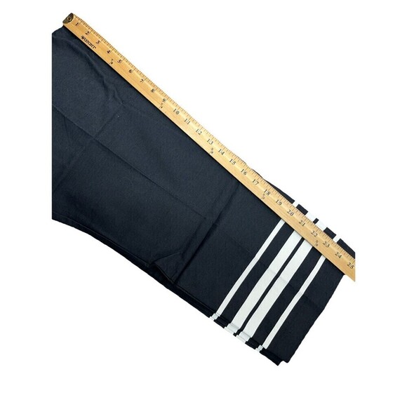 Talbots Curvy Fit Crop Pants 12 Black White Stripe Hem Pockets High Rise New - Picture 14 of 16